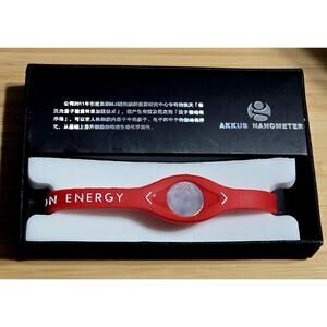 Silicone Power Energy Wristbands Medium Red | Balance Sport Bracelet | New Open